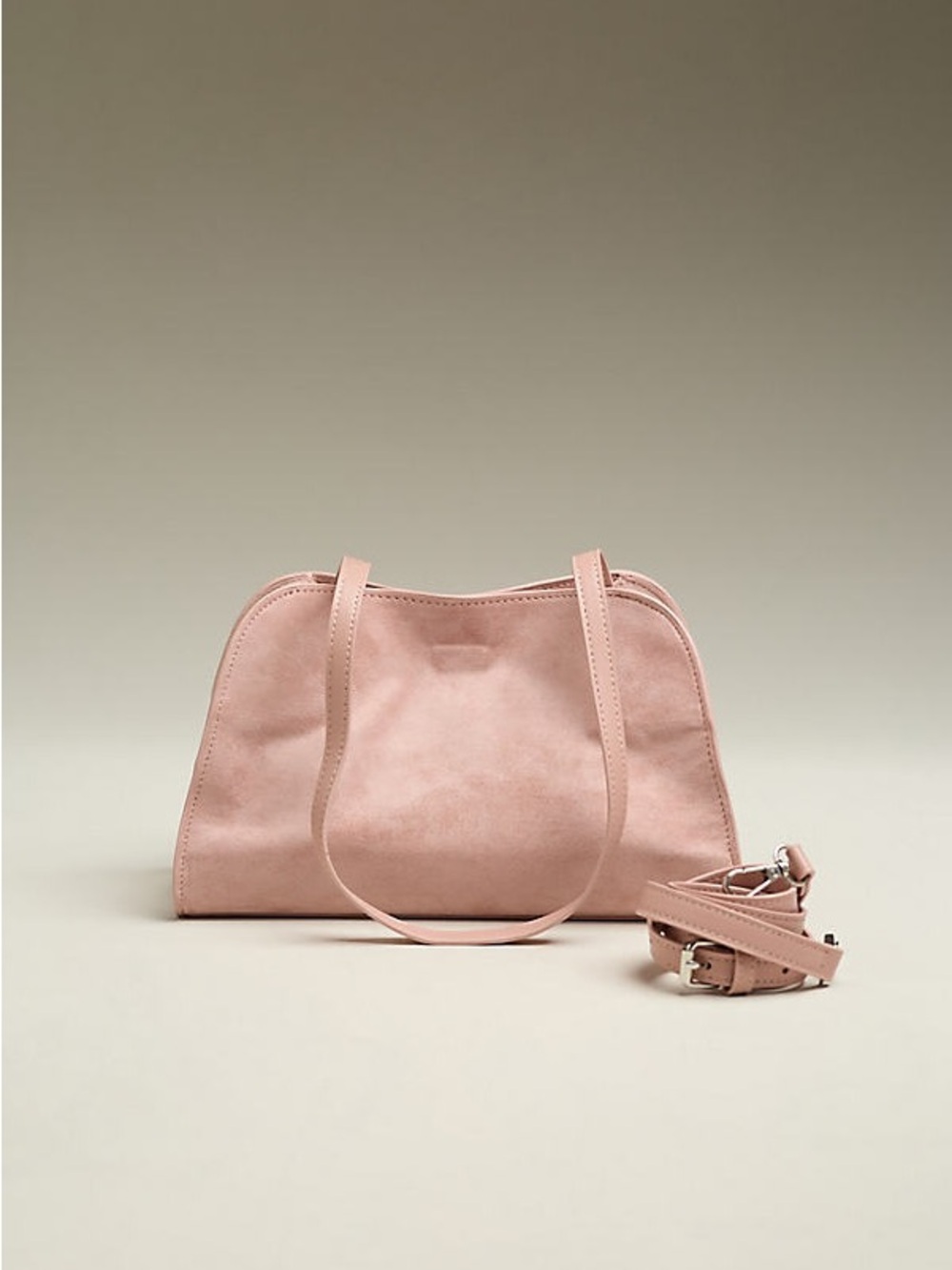 Anthropologie Pink Janie Faux Suede Shoulder Bag NEW